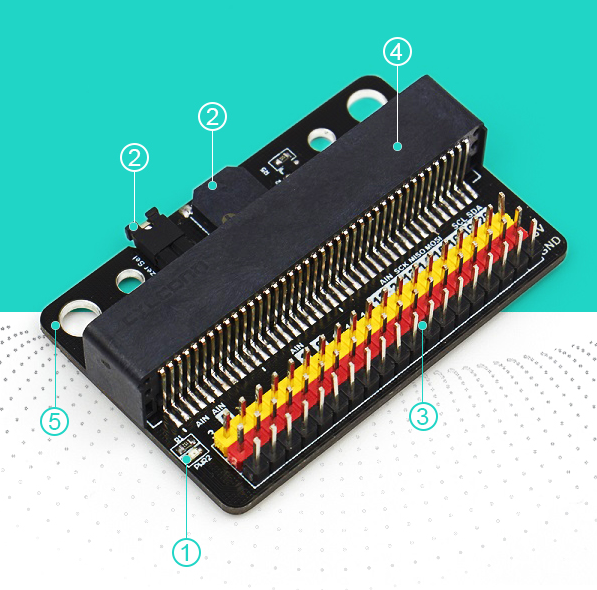 micro:bit Expansion Board IOBIT V2.0 micro:bit Breakout Adapter Board ...