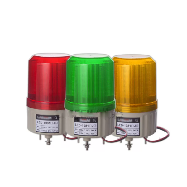 LTE-1081J AC220V Audible and Visual Alarm Light: Red, Yellow, Green, and Blue Single-Color Warning Light; LED Simulated Rotating Warning Light